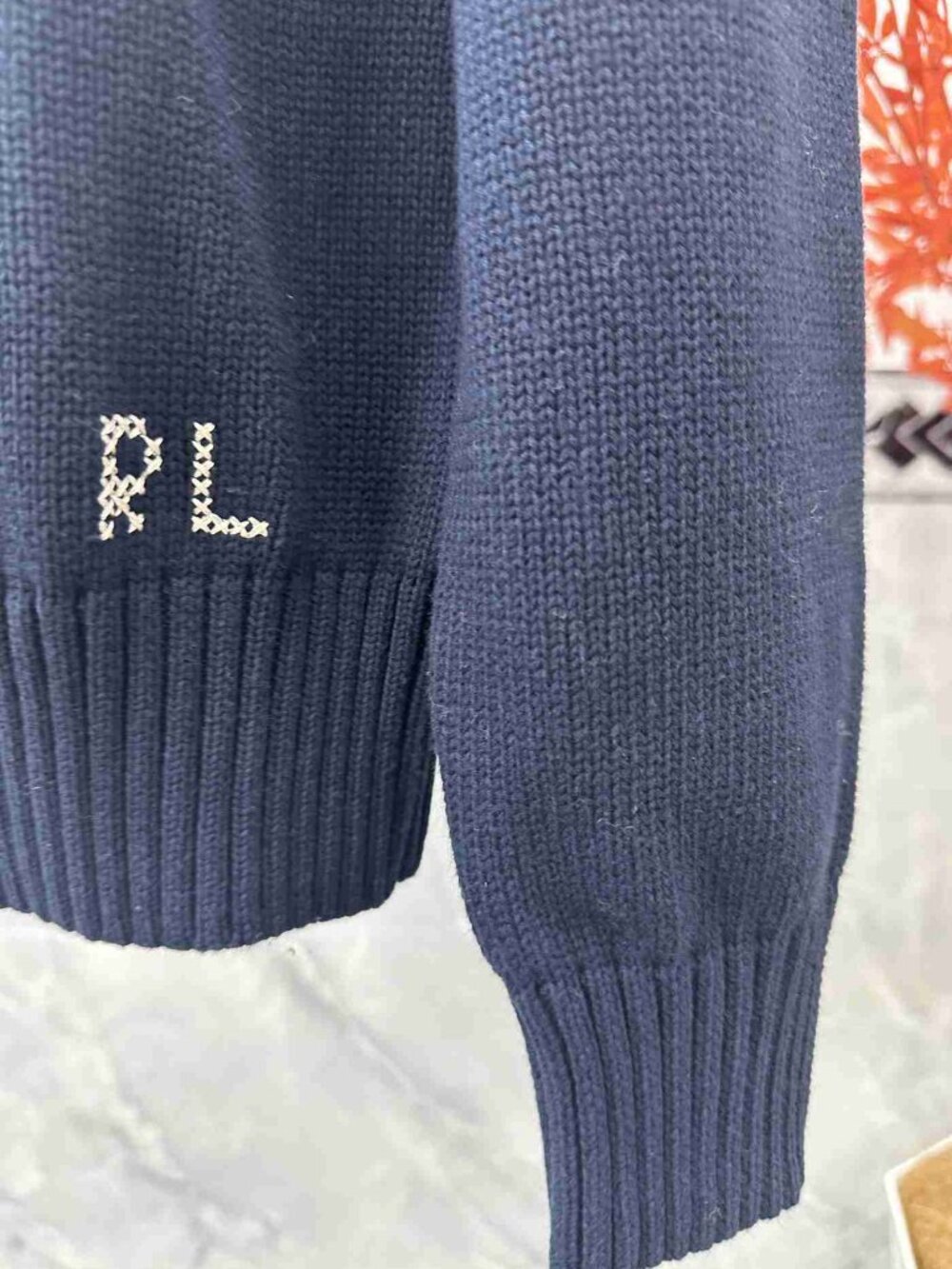 Polo Ralph Lauren Navy Pullover Sweater Tourist Polo Bear Graphic - Picture 5 of 8